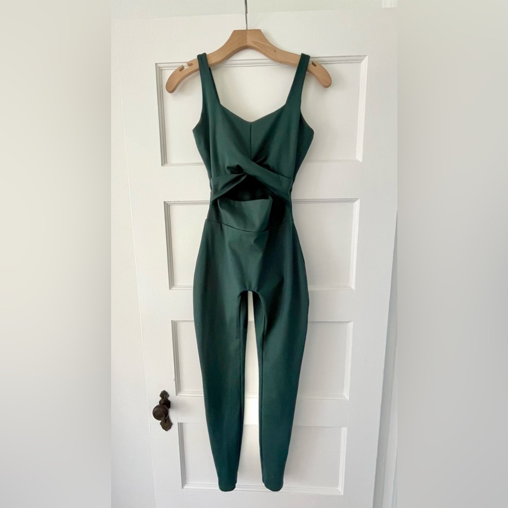 Girlfriend Collective Twist Unitard - Moss